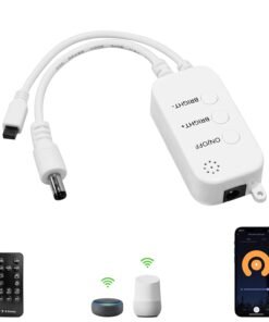 Smart WiFi Controller for Single Color Puck Lights, VortexEdge Remote Control for LED Strip Lights, LED Neon Sign Compatible with Alexa & Google Assistant & IFTTT, Working with iOS or Android Smart Phone