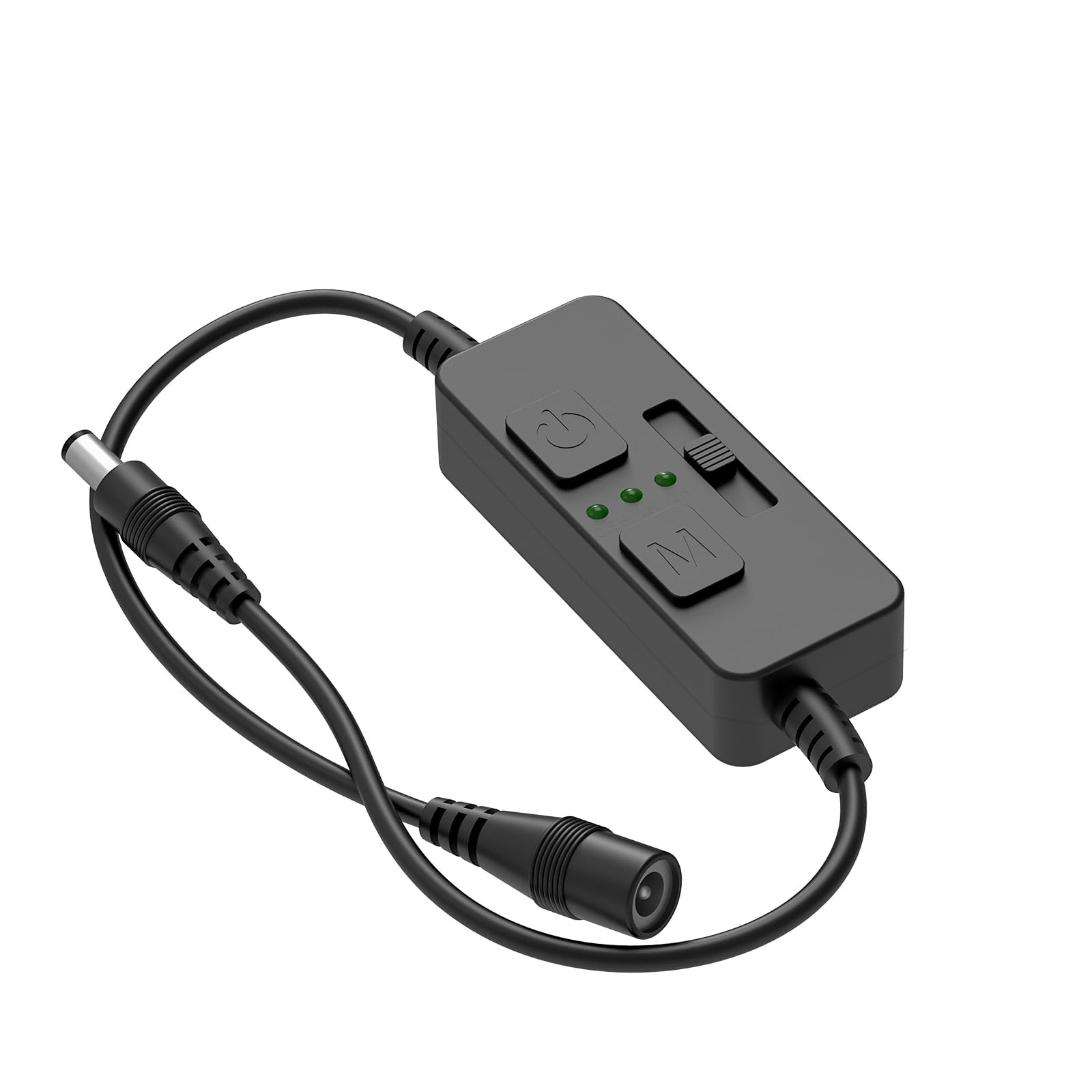 51P2bzNQv8IL VortexEdge Single Color Slider Dimmer with Timer - PWM 1pc DC 5V/12V/24V LED Controller, 36W Max, Slide Brightness Control & Auto-Off for LED Strip Lights, Closet, Counter, Aquarium Lighting (Black) - Image 2