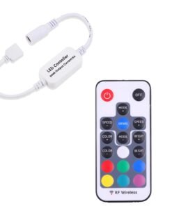 Mini Remote Controller for RGB Color LED Strip Lights, RF Dimmer for 12V DC LED Ribbon, LED Neon Sign, Wireless Remote Control for Dimmable 3528 5050 Under Cabinet Puck Lights(RGB)