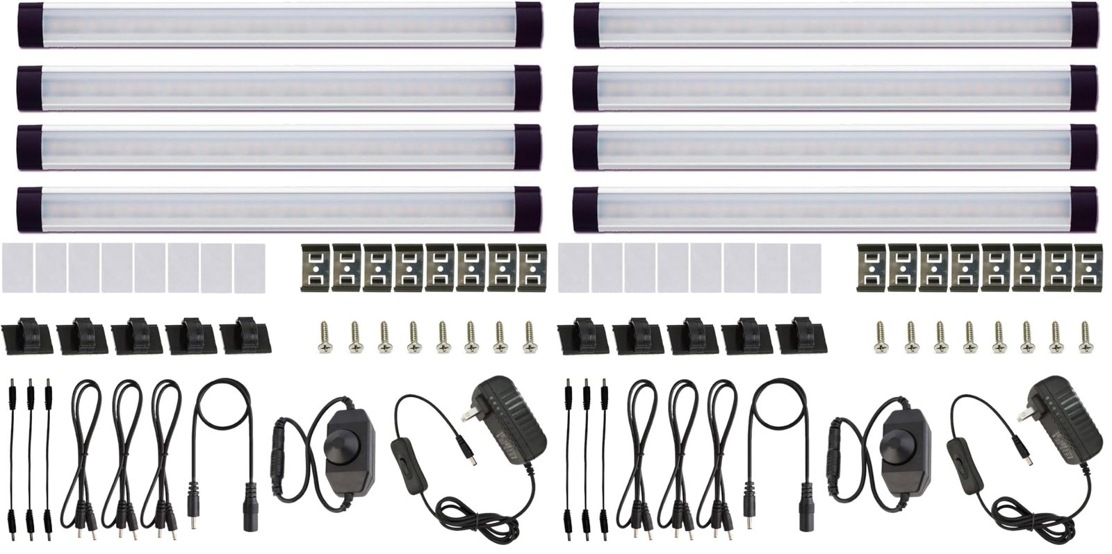 713Gf2AyMUL VortexEdge LED Under Counter Light Rigid Bar Under Above Cabinet Plug in Kitchen Lights Linkable with Rocker Switch(4 Panels,Daylight White) - Image 2