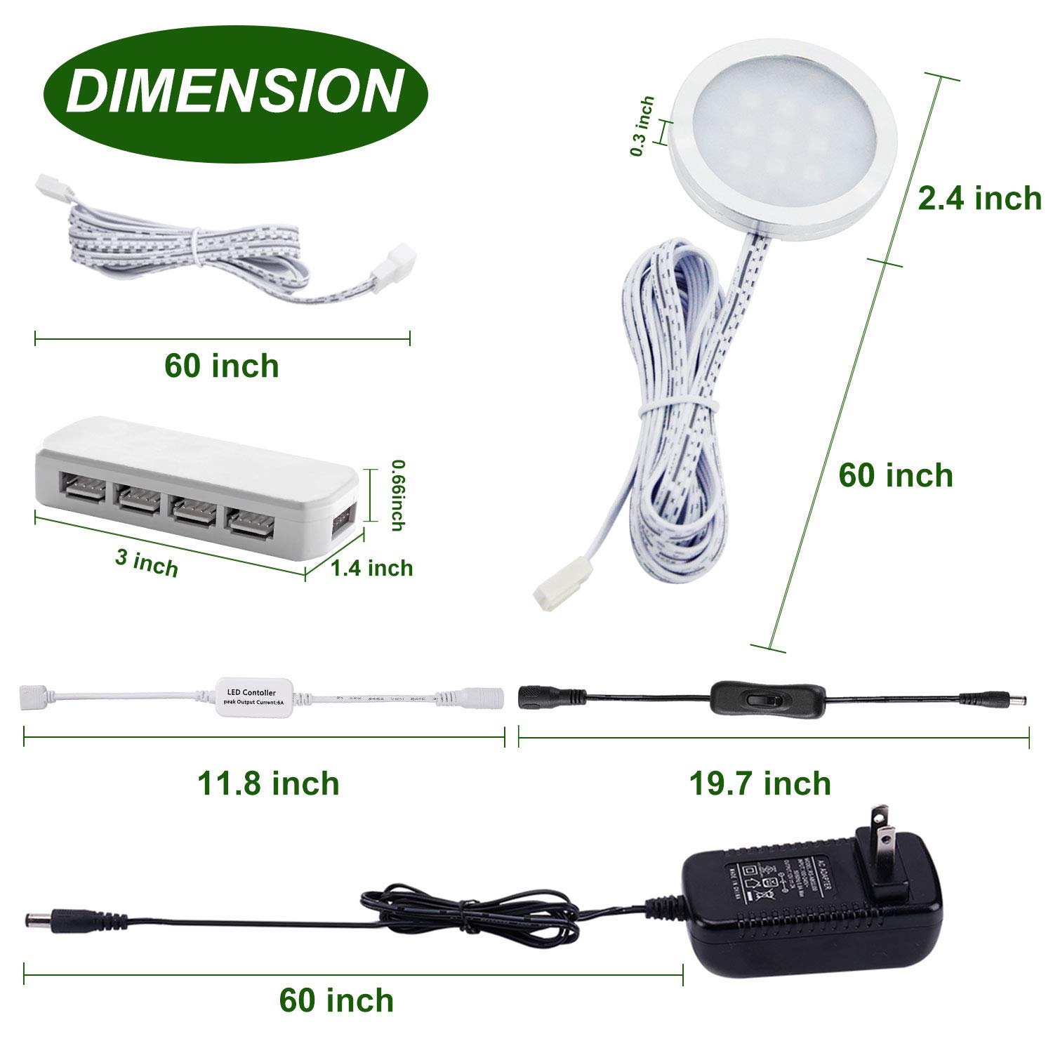 71j8owV2bj5L VortexEdge RGB Color Changing LED Under Cabinet Lights Kit Aluminum Slim Puck Lamps for Kitchen Counter Wardrobe Counter Furniture Ambiance Christmas Decor Lighting (6 Lights) - Image 3