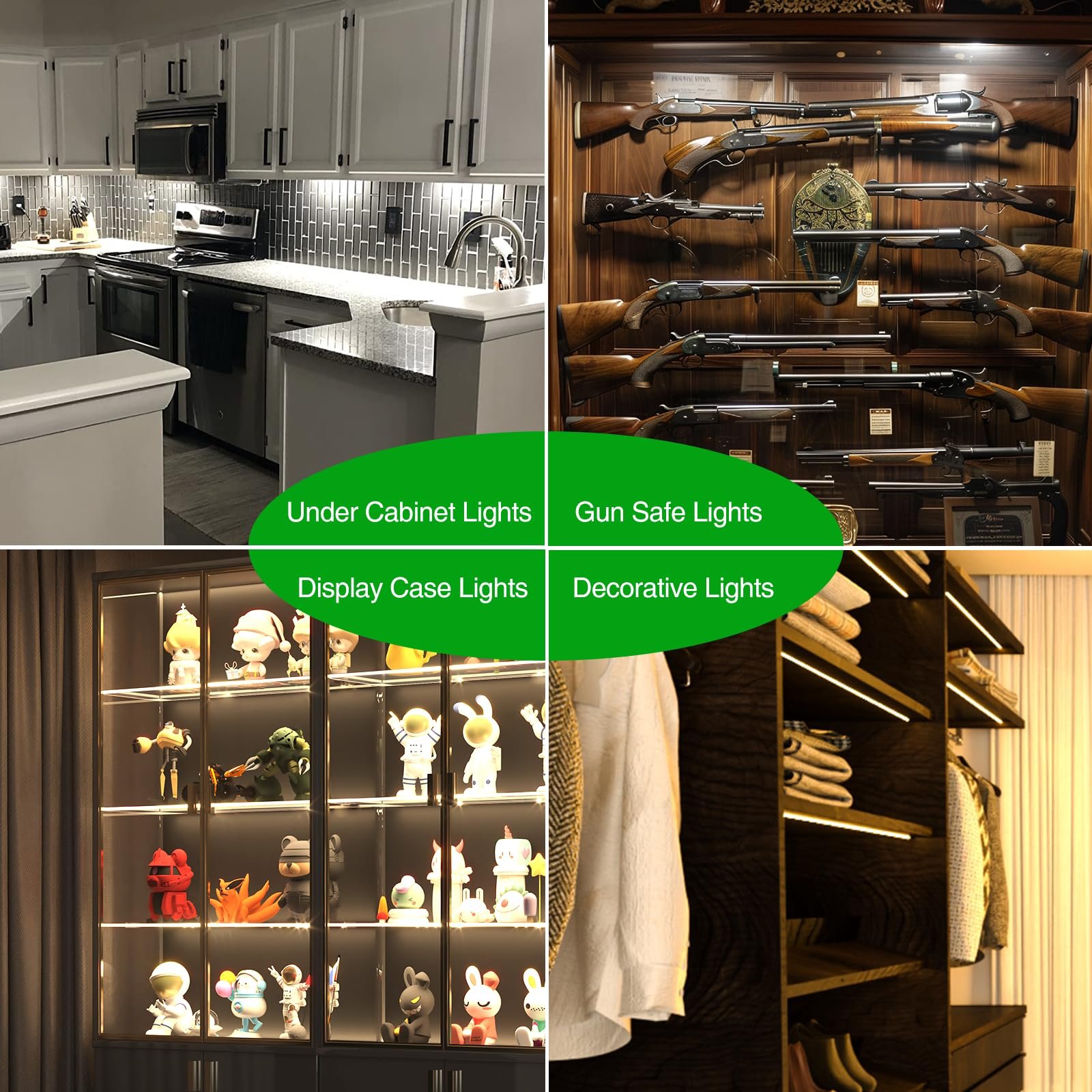 81xamRABBUL VortexEdge Under Cabinet Lighting, Timer & CCT 2700-6000K with Slider Dimmer, Plug-in 12Inch 12W Lights for Curio Cabinet, Kitchen, Bookshelf (4 Bars Kit) - Image 7